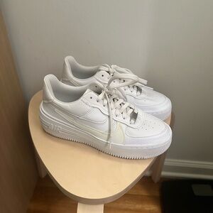 Nike Air White Platform Sneakers